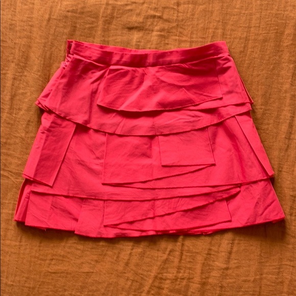 BCBGMaxAzria coral tiered miniskirt - Picture 2 of 3